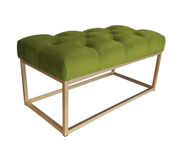 Ławka CHESTERFIELD LOFT podstawa złota pufa podnóż