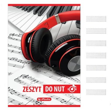Pionowy zeszyt do nut, A5, 8 kartek, HERLITZ