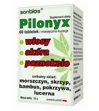 Sanbios Pilonyx Włosy Skóra Paznokcie Skrzyp Bambus Pokrzywa Morszczyn