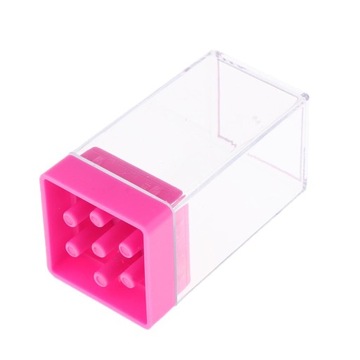 Держатель для бит, подставка, органайзер, маникюрный футляр, розовый и красный