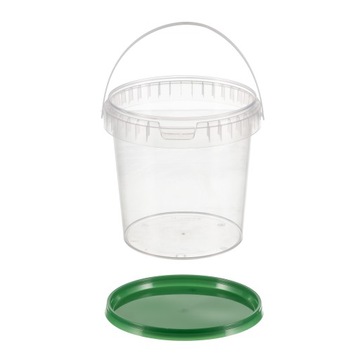 ВЕДРО ПЛАСТИКОВОЕ ДЛЯ ЕДЫ 1Л С КРЫШКОЙ И СЕРТИФИКАТОМ 10 шт.