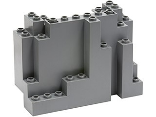 Lego 6082 panel skała c. szary DBG 1 szt N