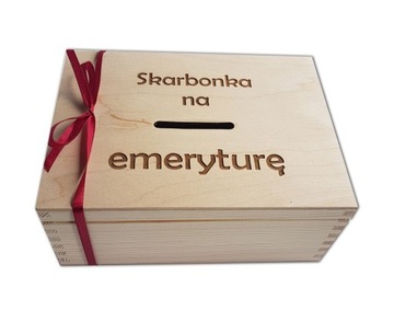 Skarbonka EMERYTA, PREZENT przejście na emeryturę