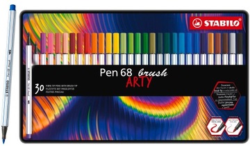 Flamastry Brush Stabilo Pen68 30x Opakowanie Metal