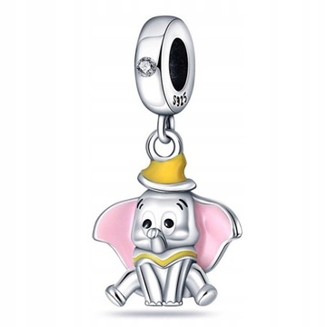 Charms Srebro 925 Zawieszka Disney Słonik Dumbo
