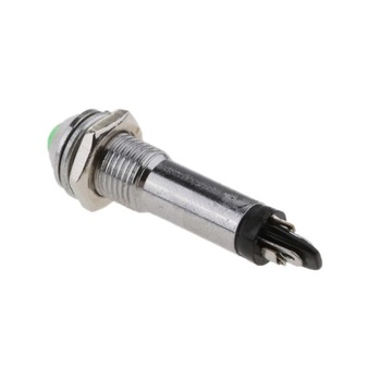 Светодиодный индикатор панельный 12В 8мм, одиночный, зеленый