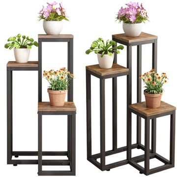 KWIETNIK STOJĄCY METALOWY LOFTOWY INDUSTRIALNY STOJAK NA KWIATY PÓŁKI CRAFT