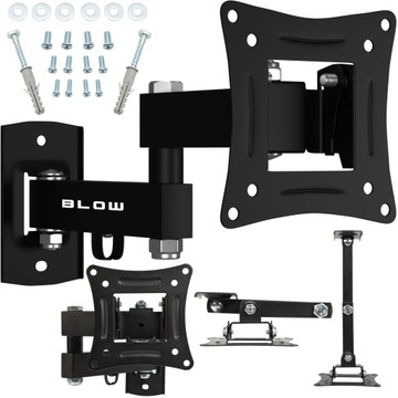 MOCNY UCHWYT ŚCIENNY OBROTOWY WIESZAK TV TELEWIZORA MONITORA 13-32'' CALI