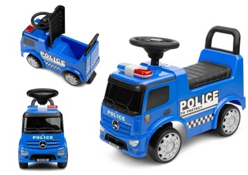 JEŹDZIK PCHACZ POLICJA MERCEDES ŚWIATŁA + DŹWIĘKI