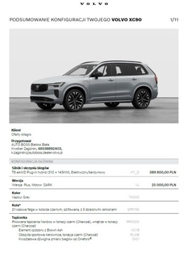 Volvo XC90 II 2026 VOLVO XC90 T8 455KM PLUS DARK AWD PRODUKCJA 2026R., zdjęcie 9