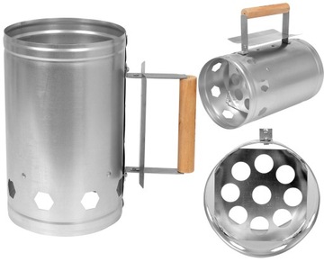 ДЫМОХОД ДЛЯ ПОДЖИГАНИЯ КАМИНА-ГРИЛЬ С РАЗЖИГАНИЕМ УГЛЯ