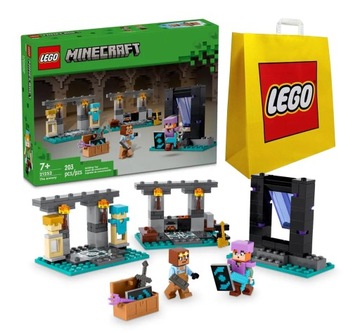 ORYGINALNE LEGO Minecraft - ZBROJOWNIA - SUPER NA PREZENT +TORBA PREZENTOWA