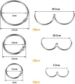 НАБОР ИЗ 60 ШТ. КОЛЬЦЕВ РАЗЛИЧНЫХ РАЗМЕРОВ