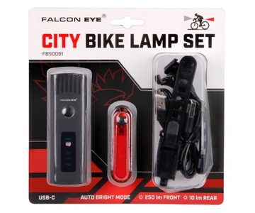 Zestaw lamp do roweru MacTronic CITY FBS0081 250l
