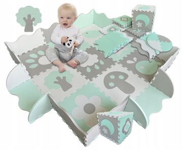 Mata Puzzle Piankowe Edukacyjna Duża Gruba 25 szt