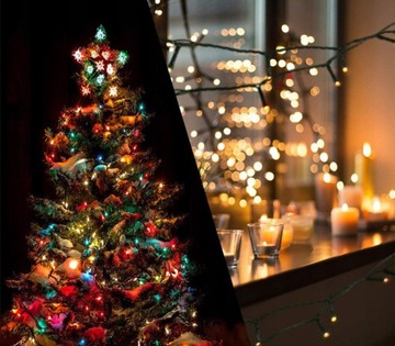 СОЛНЕЧНЫЕ РОЖДЕСТВЕНСКИЕ ЛАМПЫ, РАЗНОЦВЕТНЫЕ, НАРУЖНЫЕ, ГИРЛАНДИЯ 200 СВЕТОДИОДНЫХ, РОЖДЕСТВЕНСКИЕ