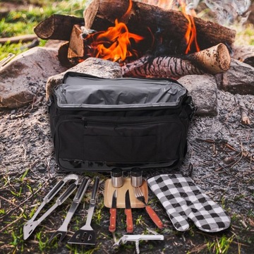 ТЕРМОСУМКА ДЛЯ ПИКНИКА + НАБОР ДЛЯ ГРИЛЯ