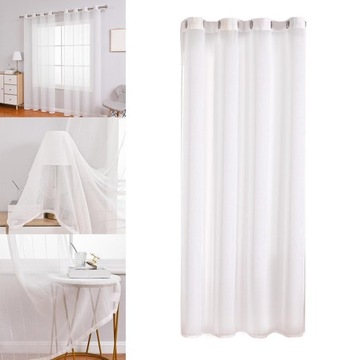 Современная оконная занавеска из вуали, прозрачные шторы, тюлевая занавеска B-100смx200см