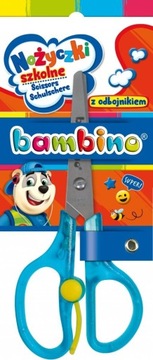NOŻYCZKI SZKOLNE Z ODBOJNIKIEM BAMBINO