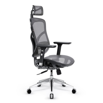 Fotel ergonomiczny biurowy wyprofilowany Diablo V-Basic czarno-szary