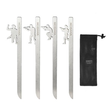 4 paczki kołków do namiotu, namiot Heavy Duty Steel, srebrny