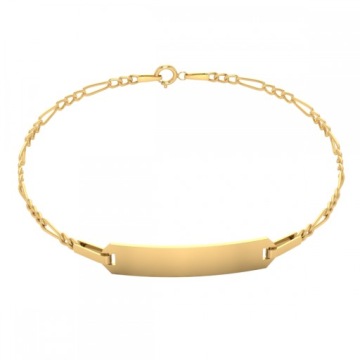 ЗОЛОТОЙ БРАСЛЕТ ЗНАМЕНИТОСТИ 333 С ГРАВИРОВКОЙ
