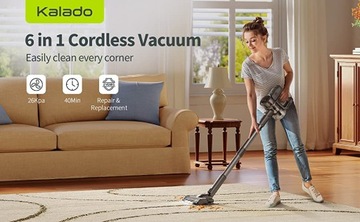 KALADO ODKURZACZ BEZPRZEWODOWY KCV01B Z WYŚWIETLACZEM LED
