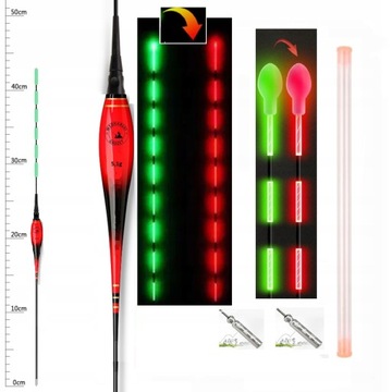 Spławik Świecący 5 gram - Zmiana Koloru + Kamuflaż + Dwie Funkcje + Baterie