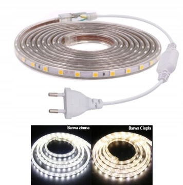 ШЛАНГОВАЯ лента LED STRIP 5050 IP68 1MB 230V WARM