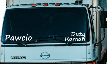 Naklejka imię napis na zamówienie na BUS TIRA AUTO