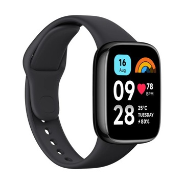 Aktywny smartwatch Xiaomi Redmi Watch 3 w kolorze czarnym