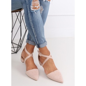 БЕЖЕВЫЕ БАЛЕТКИ С ВЫРЕЗАМИ ПО СТОРОНАМ НОВИНКА 38