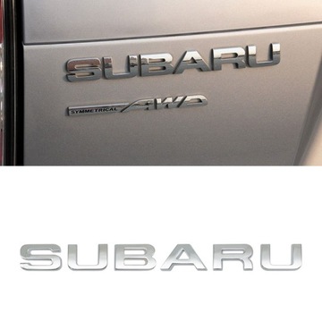 STŘÍBRNY SUBARU ZNAK ZNAKY NÁLEPKA NA KAROSERIE 19.8*2.1CM