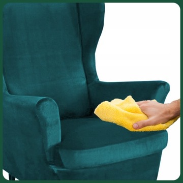 РАННЕЕ ПОКРЫТИЕ НА СТУЛ, БИРЮЗА, ЭЛАСТИЧНЫЙ ВЕЛЮР