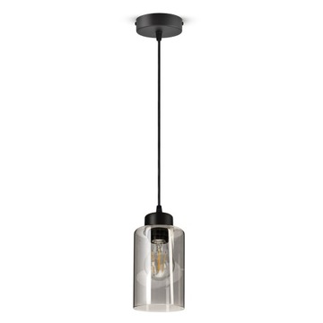 Lampa Wisząca Sufitowa Żyrandol Czarna Szklana Glass Tube 535-EZ1 LED E27