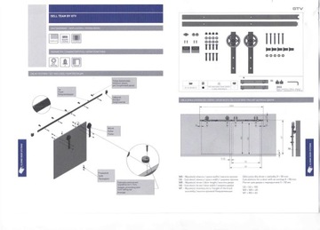 АМАРНАЯ ДВЕРЬ ЛОФТ РАЗДВИЖНЫЕ ДВЕРИ КОМПЛЕКТ ФУРНИТУРЫ 200 СМ