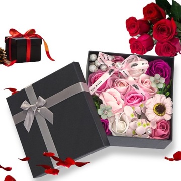 FLOWERBOX RÓŻE MYDLANE WIECZNE NA PREZENT WALENTYLKI I DZIEŃ KOBIETY + ŚLUB