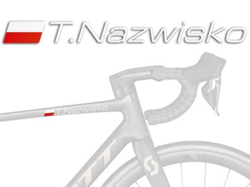 Светоотражающая наклейка на велосипед с флагом и ИМЯ