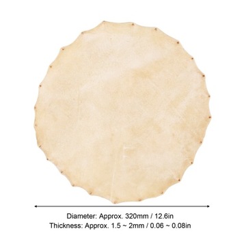 НАКОНЕЧНИК ШАМАНСКОГО БАРАБАНА ИЗ КОЖИ КОЗЬЯ 36 СМ