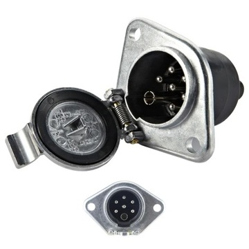GNIAZDO ALUMINIOWE 7 PIN TYP S 24V do napczepy przyczepy TIR świateł ABS