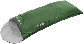 ZIELONY ŚPIWÓR KEMPINGOWY QUEST Z KOMPRESJĄ 210x70CM ENERO CAMP