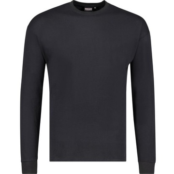 CF Duża Koszulka Longsleeve Adamo Czarny 4XL obw 150cm