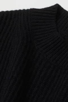 H&M HM Kaszmirowy sweter damski modny luźny oversize obszerny stylowy 38 M
