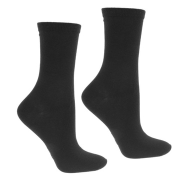 4x Ponožky Dámske Dlhé Bavlnené Ponožky Čierne Teplé MORAJ 35-38