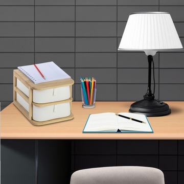 Органайзер для косметики и украшений с ящиками Бамбук 2 ящика Бежевый 1шт