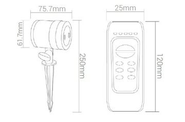 Садовый лазер 1в1 красный/зеленый Prescot
