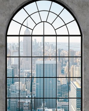 Tapeta Mural Widok Okno Panorama Miasta ML6201 Mural Young Edition Grandeco