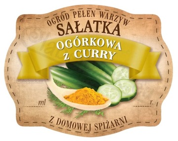 SAŁATKA OGÓRKOWA Z CURRY - Etykieta na słoik