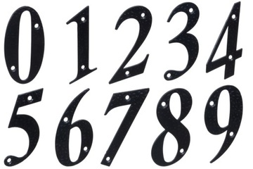 Металлический номер с цифрой для домостроения, завинчивающийся, черный, ретро, ​​10 см, '6/9'