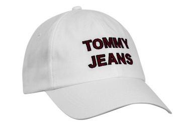 TOMMY HILFIGER CZAPKA Z DASZKIEM GRAPHIC CAP WHITE